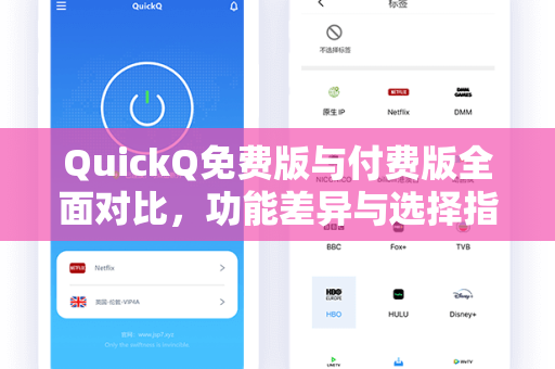 QuickQ免费版与付费版全面对比，功能差异与选择指南